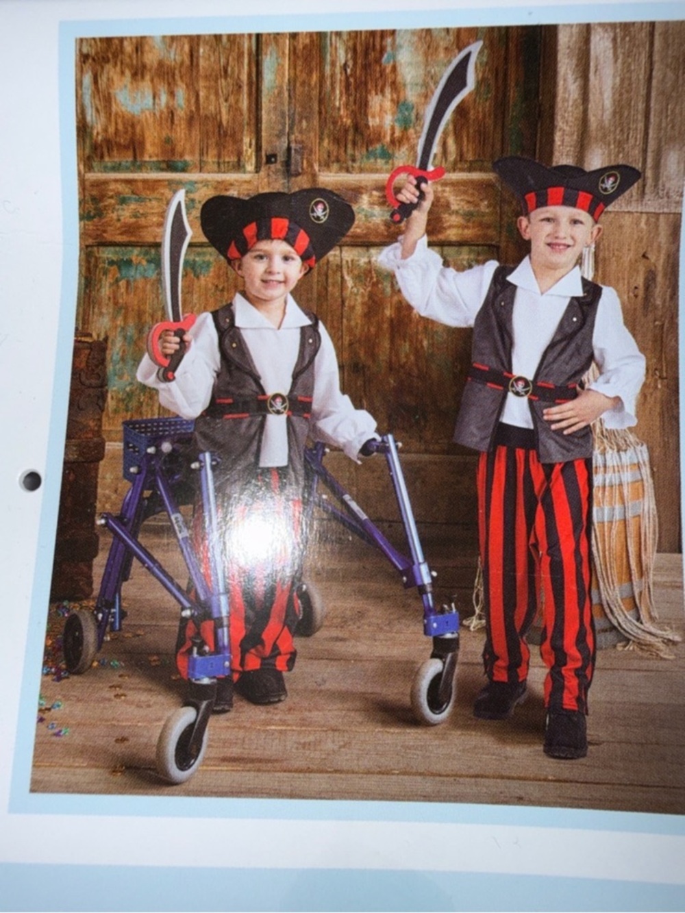 What A Character! Kids Inclusive Classic Red & White Pirate Costume